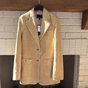 Banana Republic NEW Goat Suede Women's Tan Suede Jacket $600